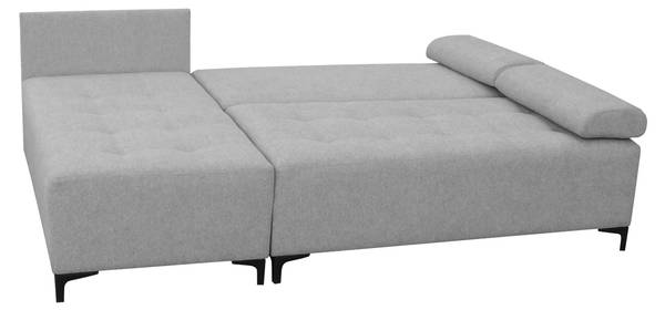 Ecksofa Fabio Grau - Ecke davorstehend rechts