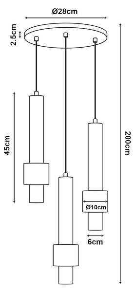 Suspension Lulled Doré - Argenté - 28 x 28 cm