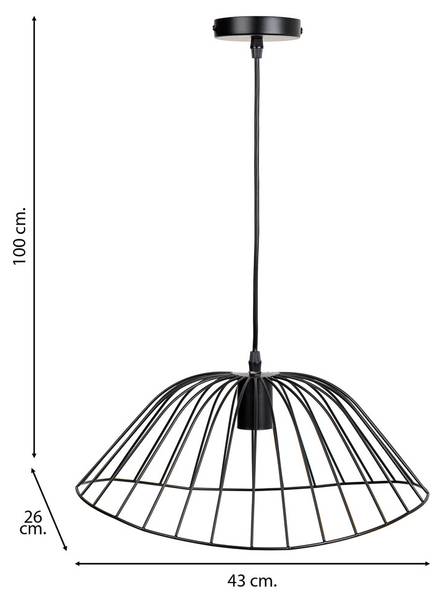 Deckenleuchte 4523342965 Schwarz - Metall - 26 x 100 x 43 cm