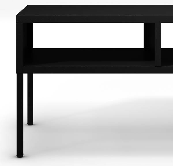 Couchtisch Matteo Schwarz - Metall - 90 x 45 x 45 cm