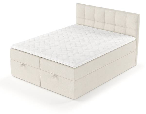Boxspringbett Shay Beige - H3 - Liegefläche Breite: 160 cm