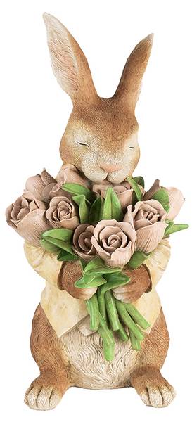 Decoratie Beeld Konijn Easter&Iovanni bruin - kunststof - 23 x 29 x 19 cm