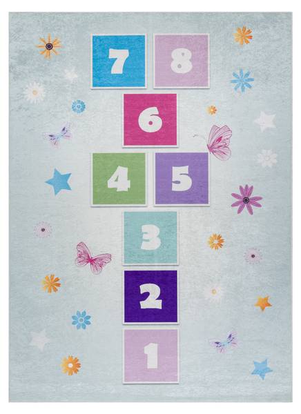 Bambino 1075 Waschteppich Himmel Grün - Polyester - 80 x 1 x 150 cm