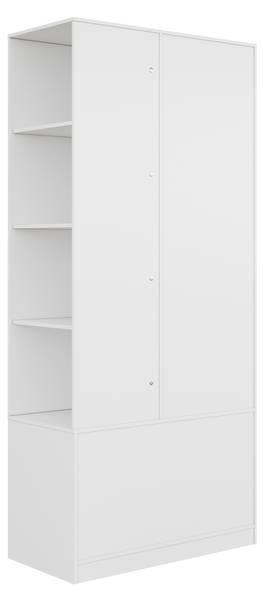 Kleiderschrank  MUDBA495 Ⅳ Weiß - Holzwerkstoff - 80 x 180 x 40 cm