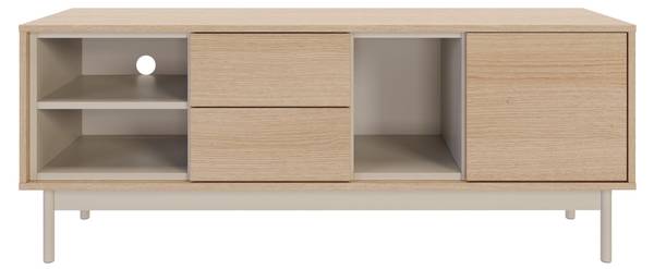 TV-meubel LAYEN grijs - melamine - 138 x 55 x 39 cm