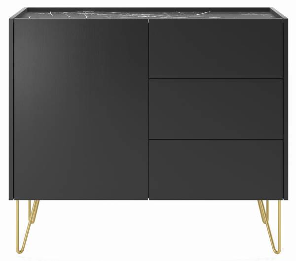 Sideboard HARMON KSZ97 Schwarz - Holzwerkstoff - 97 x 83 x 37 cm
