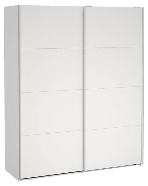 Schiebetürenschrank Bergamo (2-türig) Weiß - Holzwerkstoff - Textil - 179 x 221 x 67 cm