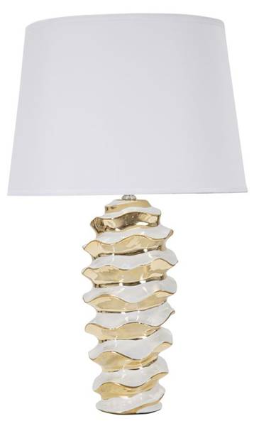 Tischlampe VKH110 Weiß - Keramik - 33 x 53 x 33 cm