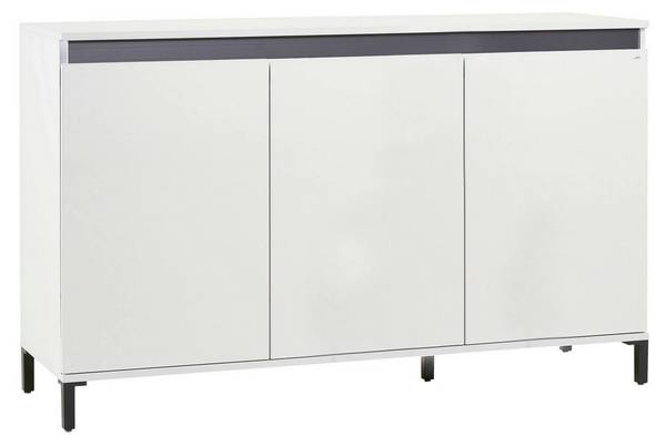 Kommode Assinello Weiß - Holzwerkstoff - 40 x 90 x 138 cm