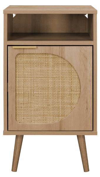 Nachttisch Eva Beige - Holz teilmassiv - 39 x 70 x 40 cm