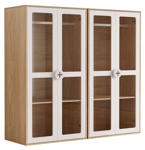 Armoire pour enfants LucyGlass Ⅲ Marron - Bois manufacturé - 50 x 150 x 160 cm