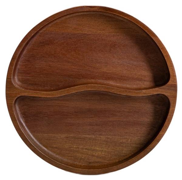 Servierplatte MOOKA Braun - Holz teilmassiv - 26 x 5 x 26 cm