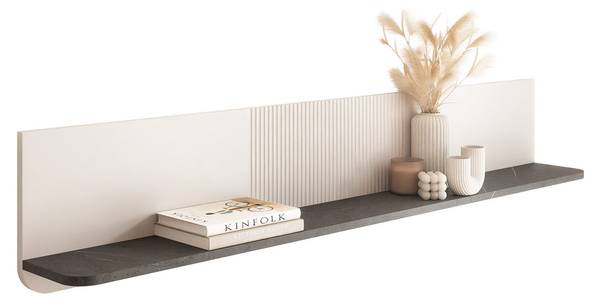 Wandregal NAVANI 150 Beige - Steingrau