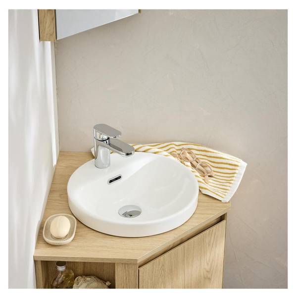 Waschbecken LEA Weiß - Keramik - 37 x 5 x 37 cm
