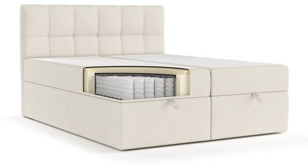 Boxspringbett Shay Beige - H3 - Liegefläche Breite: 160 cm