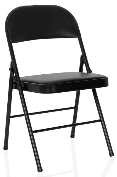 Klappstuhl TUDELA H Schwarz - Flachgewebe - Kunstleder - 46 x 78 x 45 cm