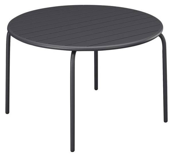 Gartenessgruppe im Set MIRMANDE Grau - Metall - 59 x 1 x 56 cm