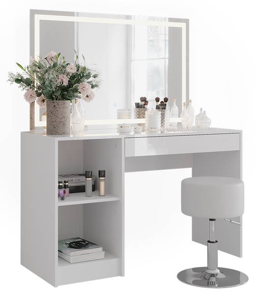 Coiffeuse Sherry 57577 Blanc - Bois manufacturé - 120 x 76 x 51 cm