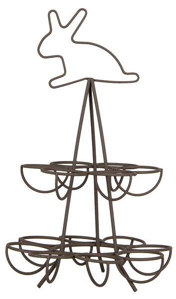 Eierhalter Emi Braun - Metall - 17 x 28 x 17 cm