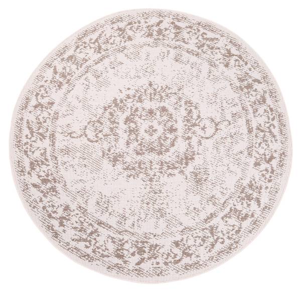 Outdoor-Teppich DuoRug Beige - Textil - 160 x 1 x 160 cm