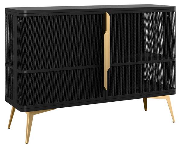 Kommode Modera 2 Schwarz - Gold