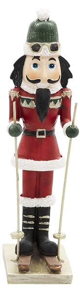 Figur Nussknacker Weihnachten-Nathan Rot - Kunststoff - 4 x 17 x 6 cm