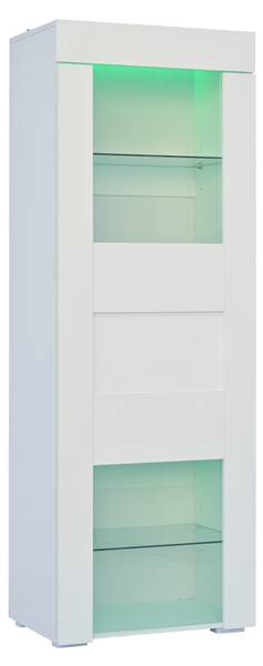 Vitrine Daphnis Ⅲ Weiß - Holzwerkstoff - Glas - 60 x 40 x 40 cm