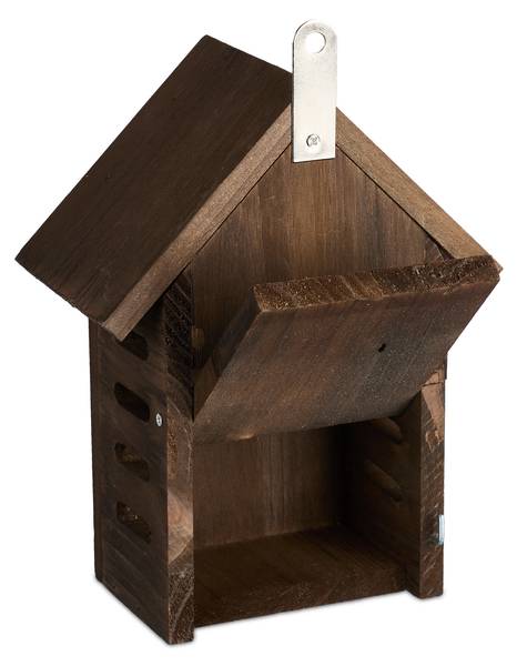 Marienkäferhaus aus Holz Braun - Holzwerkstoff - 17 x 22 x 10 cm
