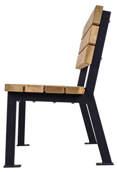 Gartenbank New York Schwarz - Stahl - 65 x 85 x 120 cm