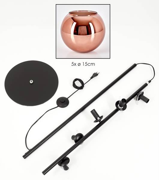 Stehlampe Cesaro Metall - 17 x 33 x 83 cm