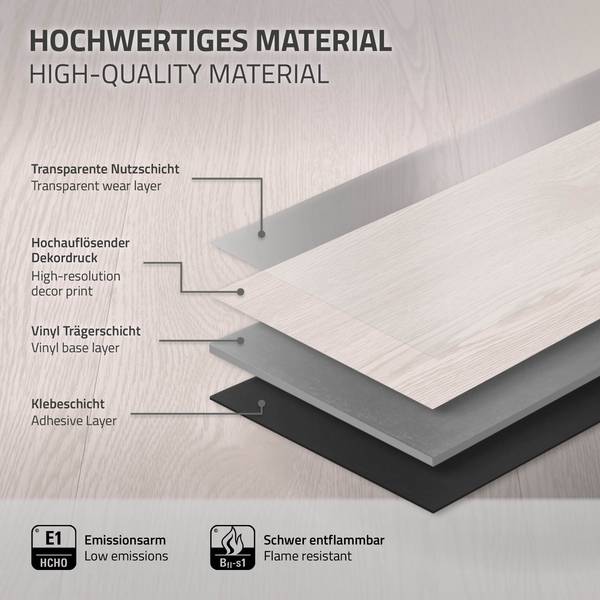 Klebevinylboden LIGNUM-L 80er-Set Anzahl Teile im Set: 80