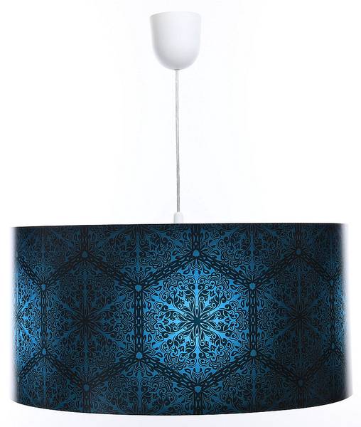 Hängeleuchte Foto Blau - Kunststoff - 40 x 20 x 92 cm