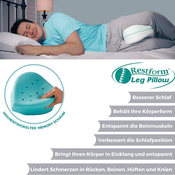 Leg Pillow - Seitenschläferkissen Weiß - Textil - 28 x 13 x 24 cm