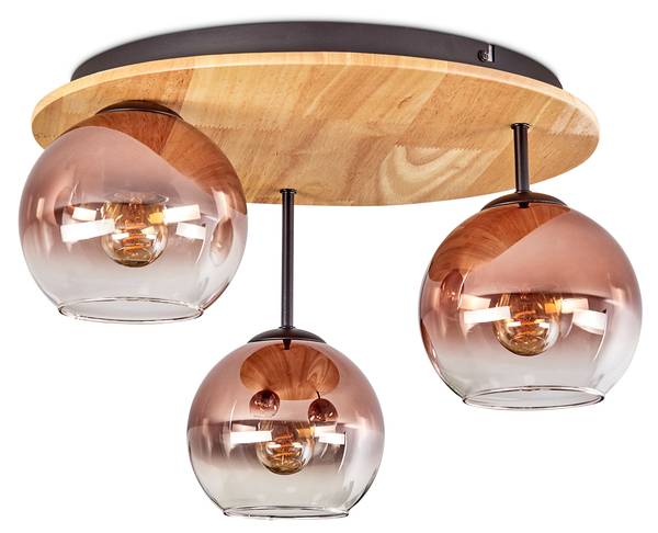 Deckenleuchte Cesaro Aluminium - Klarglas - 42 x 29 x 43 cm