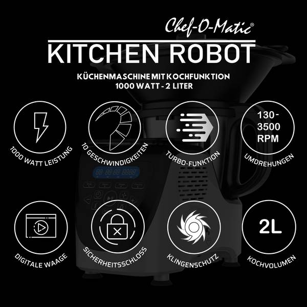 Chef O Matic Kitchen Robot Weiß - Metall - 26 x 41 x 36 cm