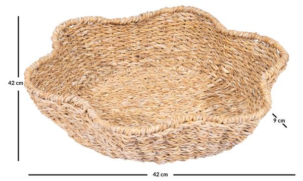 Corbeille ELSA Marron - Rotin - 42 x 9 x 42 cm