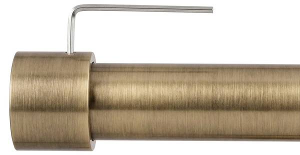 Gardinenstange 1-Lauf Kappe Breite: 60 cm