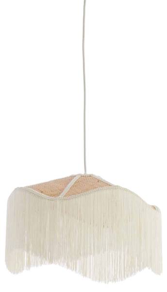 Hängelampe Tiffany Weiß - Eisen - Stahl - 40 x 26 x 40 cm