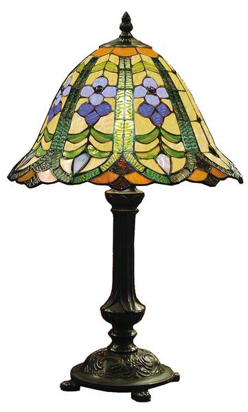 Tiffany Tischlampe Graciela Grün - Glas - 30 x 48 x 30 cm