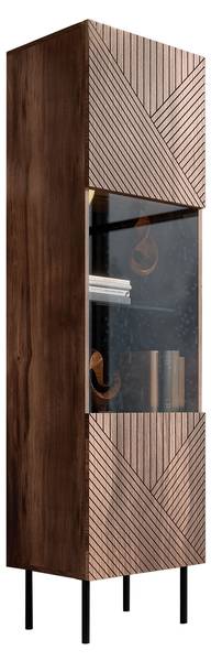 Hochvitrine Art Deco Braun