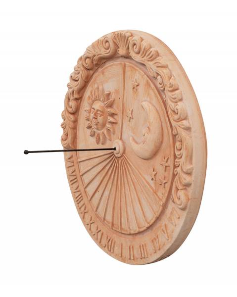 Sonnenuhr SONNE MOND Braun - Terracotta - 6 x 53 x 53 cm