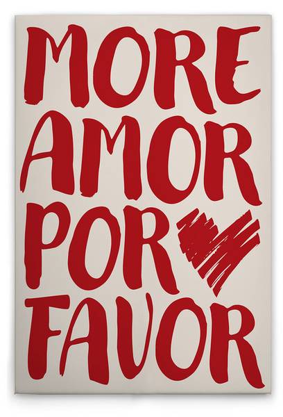Leinwandbild More Amor 80 x 120 cm