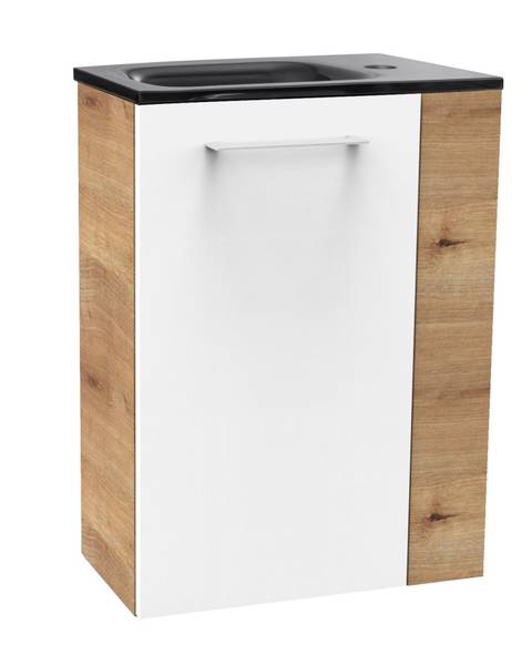 Waschbeckenunterschrank SBC Milano Weiß Weiß - Holzwerkstoff - 60 x 70 x 34 cm