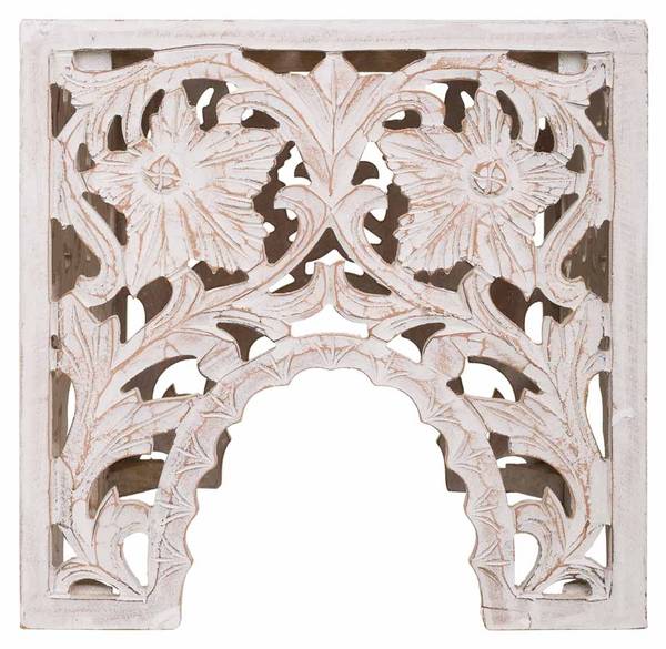 Table basse 4523334601 Blanc - En partie en bois massif - 45 x 45 x 45 cm