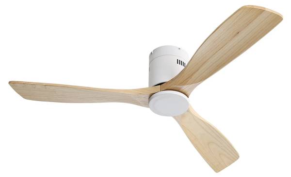 Deckenventilator CD335 Beige - Holzwerkstoff - 132 x 25 x 132 cm