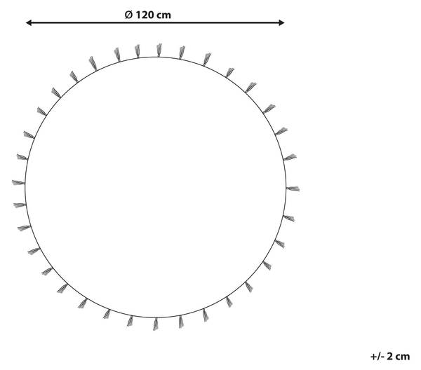 Teppich ZANAVI Naturfaser - 120 x 120 cm