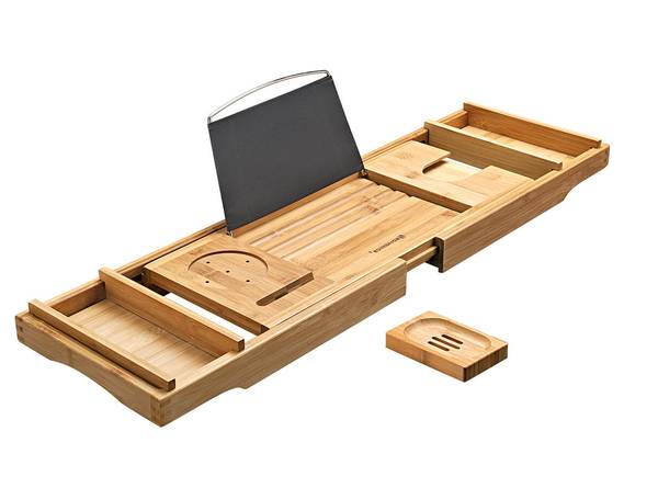 Badewannenablage Chiang Mai Braun - Bambus - 23 x 5 x 109 cm