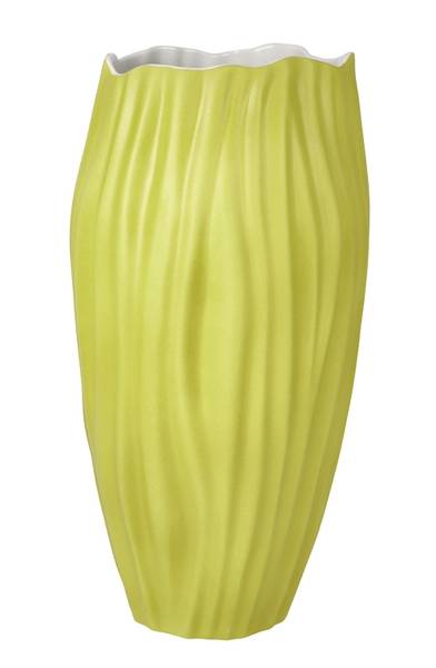 Vase Spirulina Grün - Porzellan - 16 x 30 x 16 cm