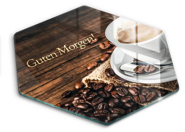 Schneidebrett Guten Morgen! Braun - Glas - 35 x 40 x 1 cm