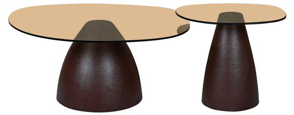 Beistelltisch MYLON Braun - Glas - 43 x 40 x 50 cm